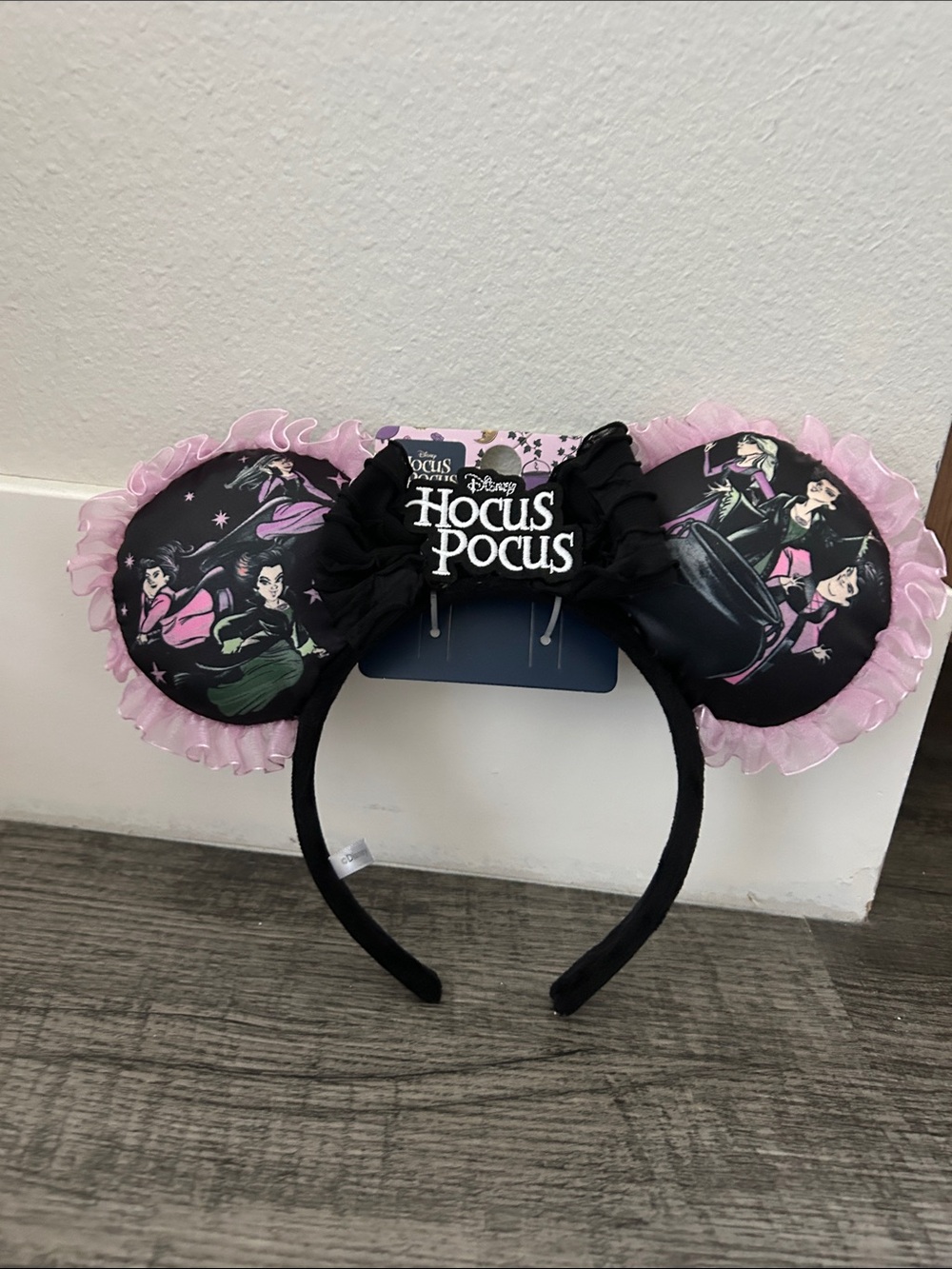 Disney Hocus Pocus Black & Pink  Ear Headband